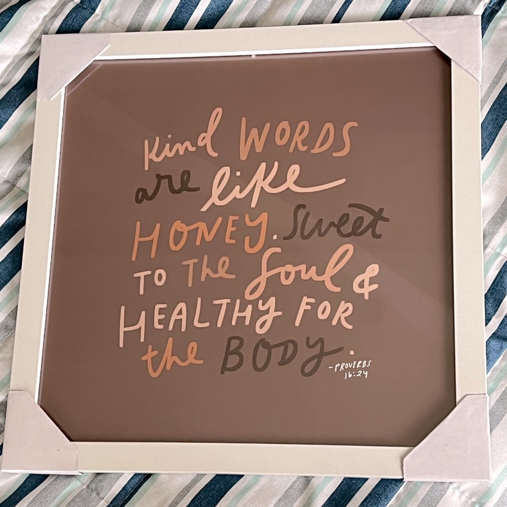 Framed 12 x 12 Janessa Wait Calendar Print (8x8 mat included behind print)